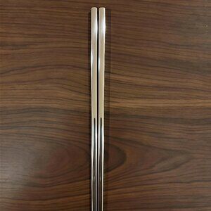 5x Brand New Stainless Steel Chop stick, Silver Color!
